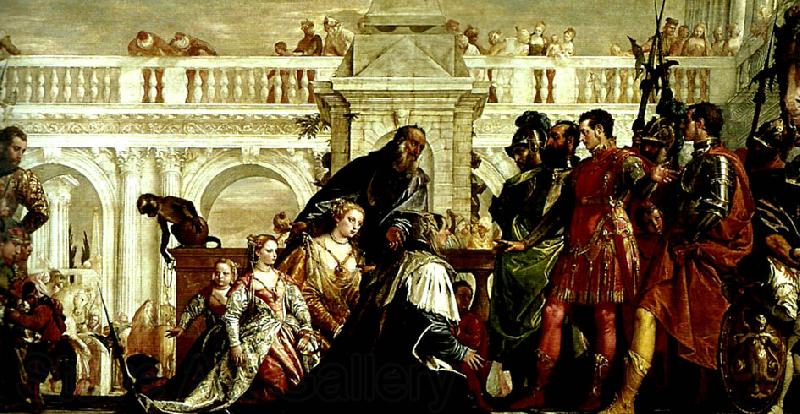 Paolo  Veronese the family of darus before alexander Norge oil painting art